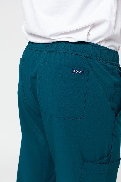 Pánské kalhoty Adar Slim Leg Cargo tmavě zelené-5