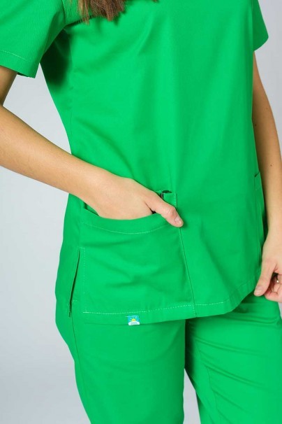 Lékařská dámská halena Sunrise Uniforms Basic Light zelené jablko-3