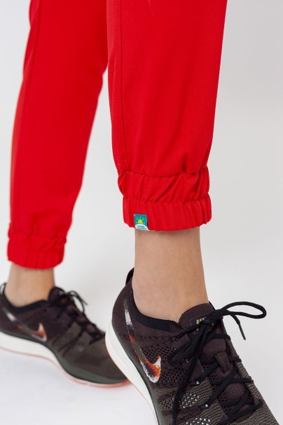 Lékařské kalhoty Sunrise Uniforms Premium Chill jogger šťavnatě červené-4