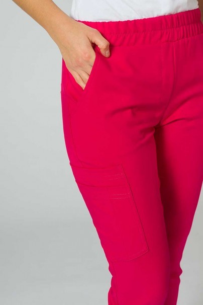 Dámské lékařské kalhoty Sunrise Uniforms Premium Chill jogger malinové-5
