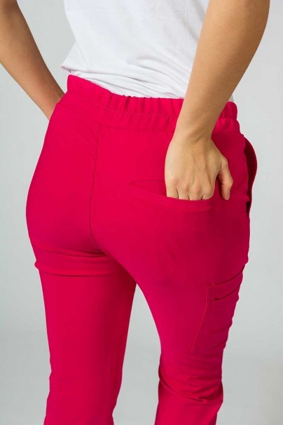 Dámské lékařské kalhoty Sunrise Uniforms Premium Chill jogger malinové-7