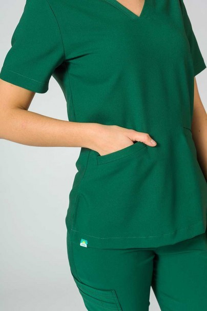 Lékařská halena Sunrise Uniforms Premium Joy tmavě zelená-7