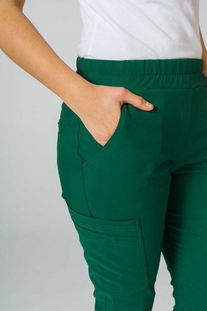 Dámské lékařské kalhoty Sunrise Uniforms Premium Chill jogger tmavě zelené-5