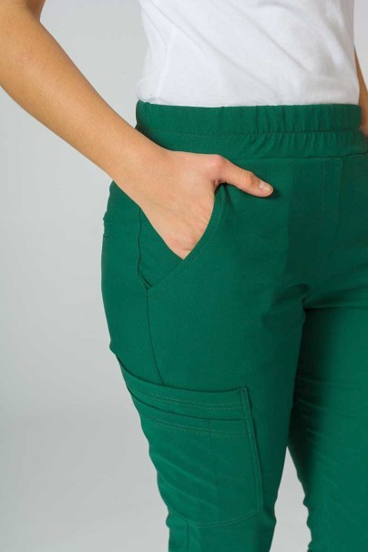 PROMO Dámské lékařské kalhoty Sunrise Uniforms Premium Chill jogger tmavě zelené-2