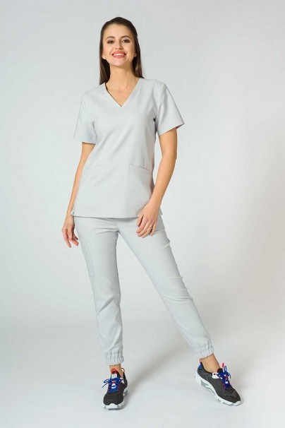 Lékařská halena Sunrise Uniforms Premium Joy světle šedá-2