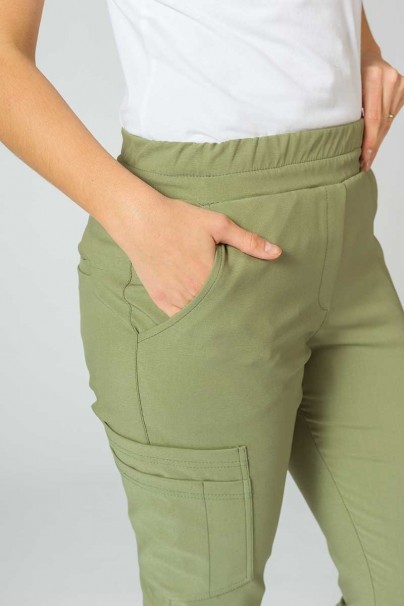Dámské lékařské kalhoty Sunrise Uniforms Premium Chill jogger olivkové-5