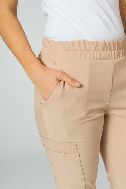 Dámské lékařské kalhoty Sunrise Uniforms Premium Chill jogger béžové-5