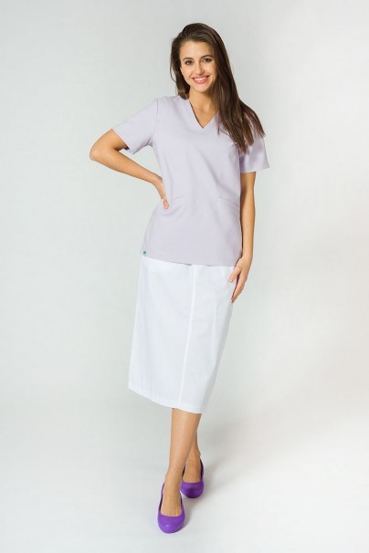 Zdravotnická sukně s kapsami Adar Uniforms Mid-Calf bílá-2
