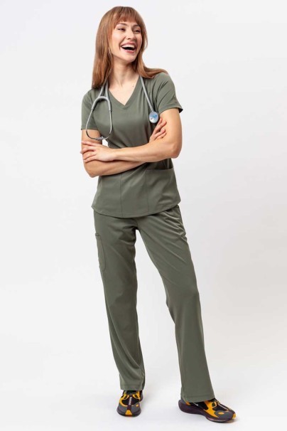 Dámská lékařská halena Healing Hands Monica V-neck olivková-7