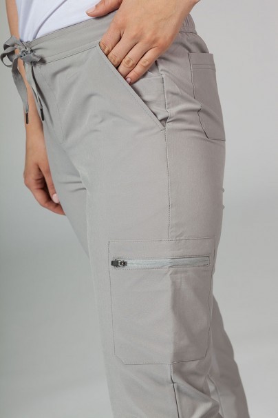 Dámské kalhoty Adar Uniforms Skinny Leg Cargo světle šedé-6