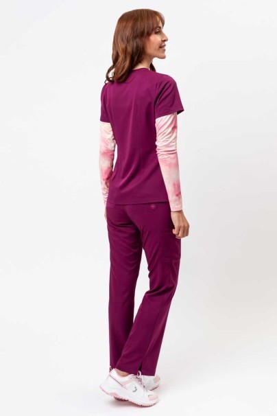 Dámská lékařská halena Healing Hands Monica V-neck třešňová-6