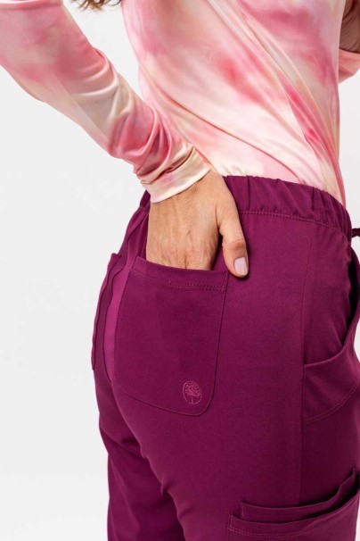 Dámské lékařské kalhoty Healing Hands Rebecca Flare třešňové-4