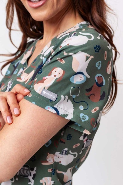 Dámská lékařská halena Maevn Prints Cuddly Checkup-4