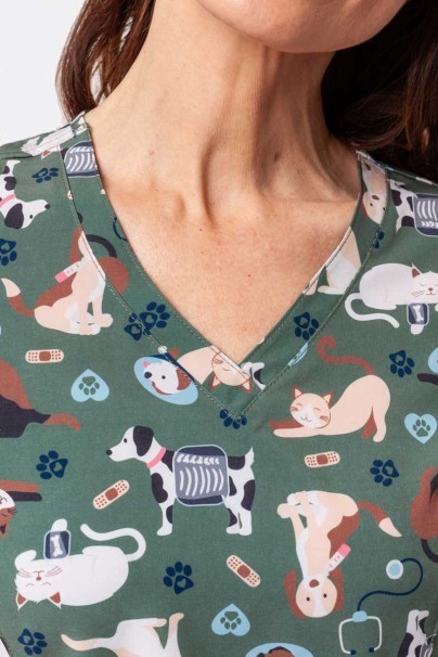 Dámská lékařská halena Maevn Prints Cuddly Checkup-3