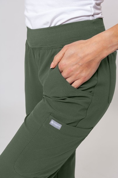 Lékařské dámské kalhoty Maevn Momentum jogger olivkové-3