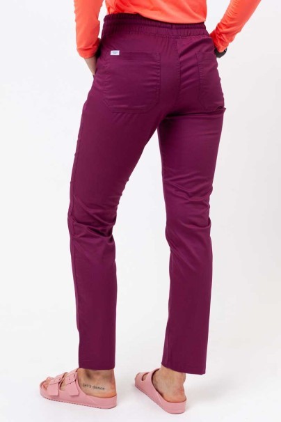 Dámské lékařské kalhoty Uniforms World Zora burgundové-2