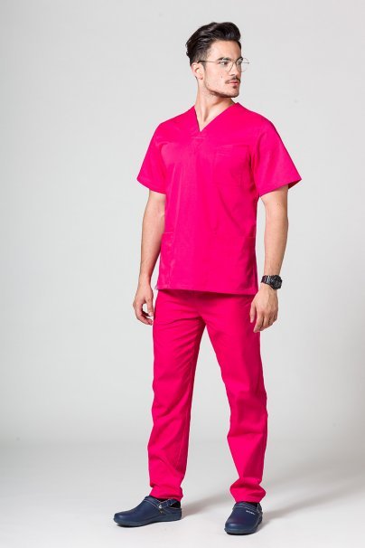Univerzální lékařské kalhoty Sunrise Uniforms Basic Regular malinové-3