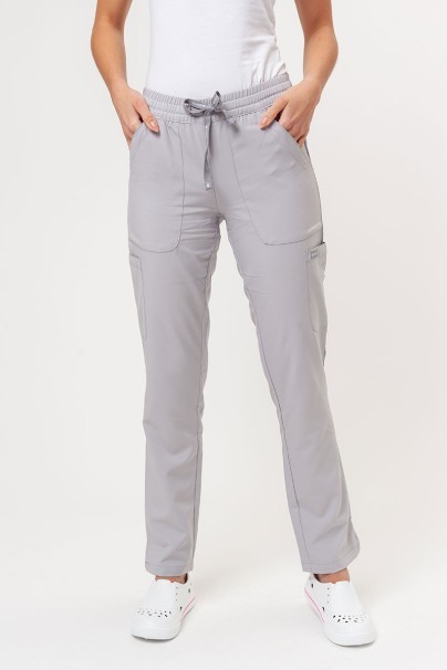 Lékařská dámská souprava Maevn Momentum (halena Double V–neck, kalhoty 6-pocket) světle šedá-8