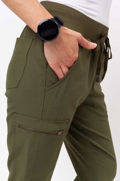 Dámské lékařské kalhoty Uniforms World 309TS™ Valiant olivkové-5