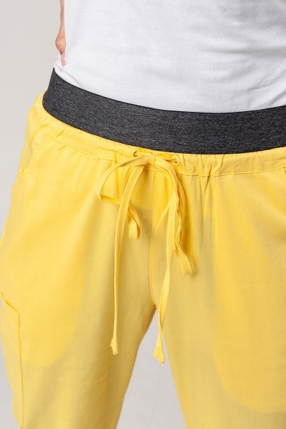 Dámské lékařské kalhoty Maevn Matrix Contrast semi-jogger žluté-4