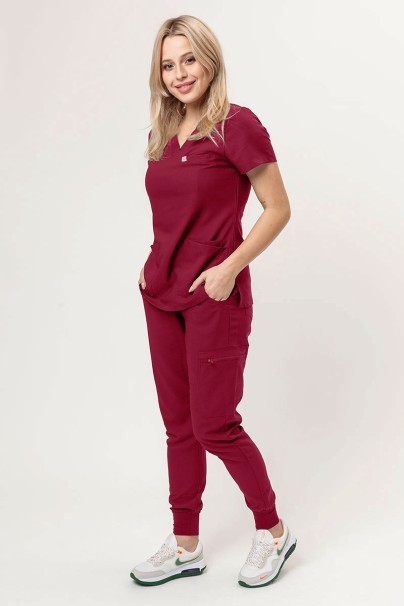 Dámské lékařské kalhoty Uniforms World 109PSX Ava jogger burgundové-7