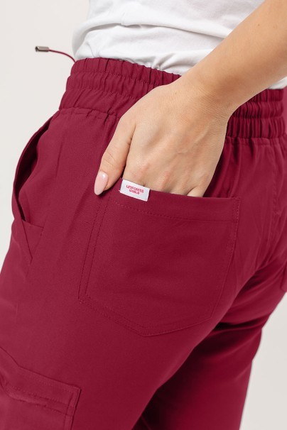 Dámské lékařské kalhoty Uniforms World 109PSX Ava jogger burgundové-5