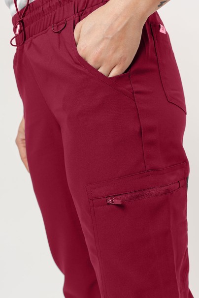 Dámské lékařské kalhoty Uniforms World 109PSX Ava jogger burgundové-4