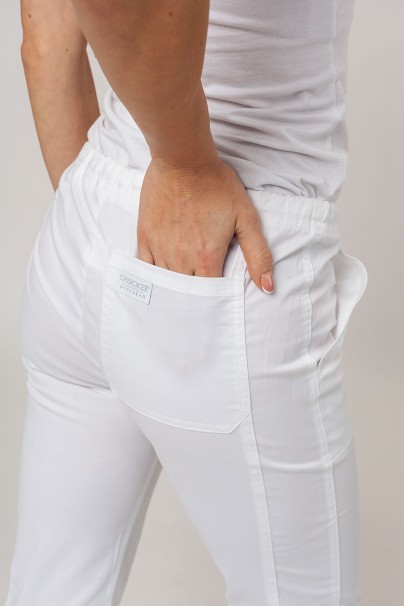 Lékařské dámské kalhoty Cherokee Core Stretch Mid Rise bílé-4