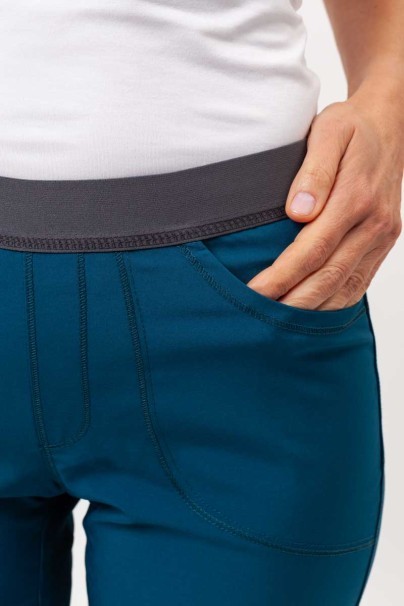 Dámské lékařské kalhoty Cherokee Infinity Slim Pull-on karaibsky modré-3