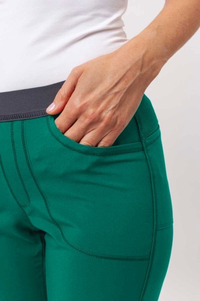 Dámské lékařské kalhoty Cherokee Infinity Slim Pull-on zelené-3