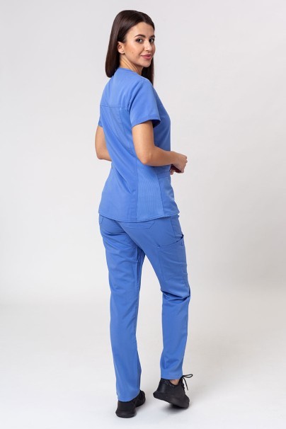 Lékařská dámská halena Dickies Balance V-neck Top bílá klasicky modrá-7