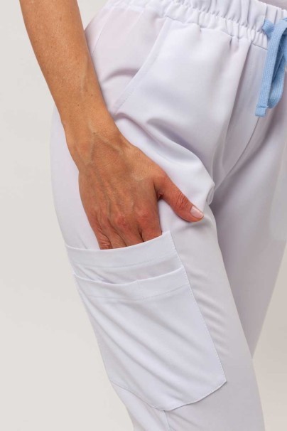 Dámské lékařské kalhoty Sunrise Uniforms Premium Vibe jogger bílé-4