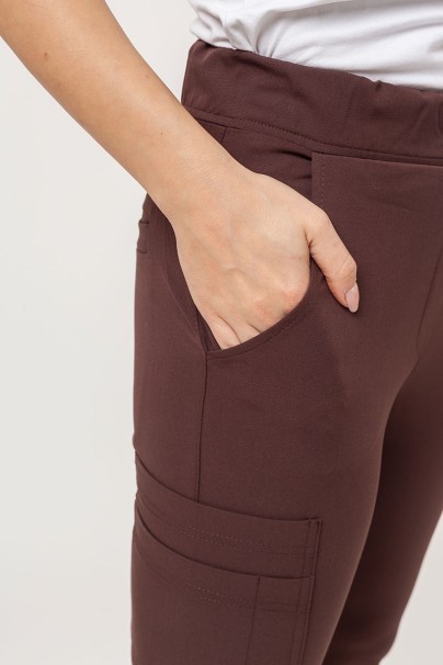 Dámské lékařské kalhoty Sunrise Uniforms Premium Chill jogger hnědé-3