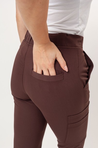 Dámské lékařské kalhoty Sunrise Uniforms Premium Chill jogger hnědé-4