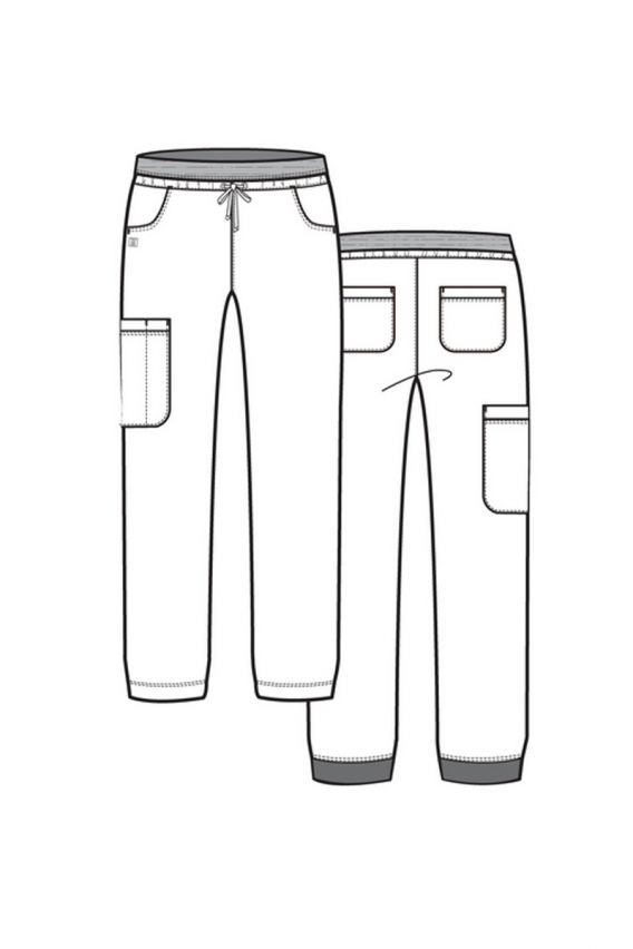 Dámské lékařské kalhoty Maevn Matrix semi-jogger bílé-5