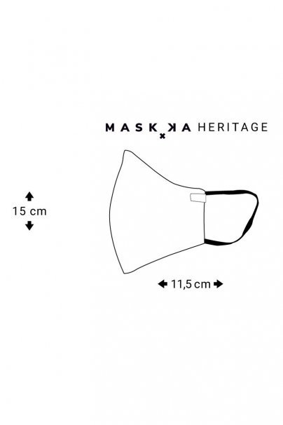 Heritage ochranná maska, 2vrstvá (70% bavlna, 28% len, 2% elastan) s bambusovou podšívkou, unisex, hnědá-5