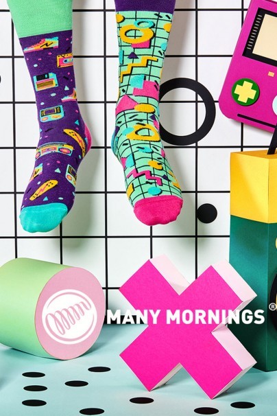 Barevné ponožky Návrat do 90. let - Many Mornings-2