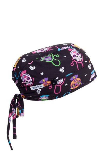 Lékařská čepice Maevn Elastic Button Unisex neonové lebky-2