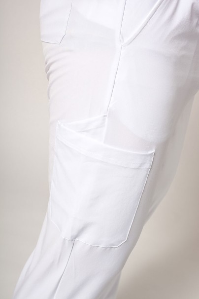 Pánské kalhoty Adar Slim Leg Cargo bílé-4
