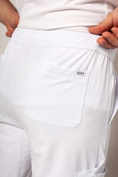 Pánské kalhoty Adar Slim Leg Cargo bílé-5
