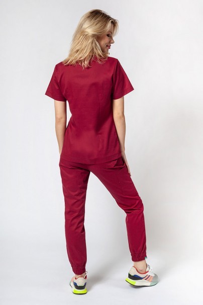 Dámska lékařská souprava Sunrise Uniforms Active III (halena Bloom, kalhoty Air) třešňová-1