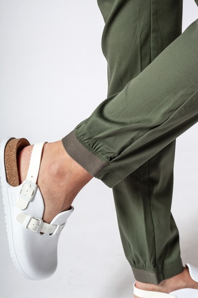 Dámské lékařské kalhoty Maevn Matrix Contrast semi-jogger olivkové-7