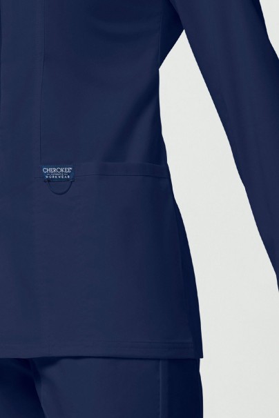 Dámská lékařská halena na zapínání Cherokee Revolution Snap námořnická modř-6