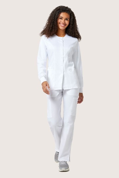 Dámská lékařská halena na zapínání Cherokee Revolution Snap bílá-4