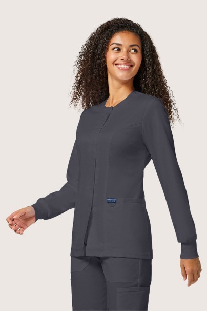 Dámská lékařská halena na zapínání Cherokee Revolution Snap šedá-4