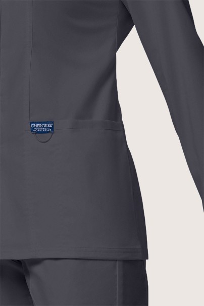 Dámská lékařská halena na zapínání Cherokee Revolution Snap šedá-6