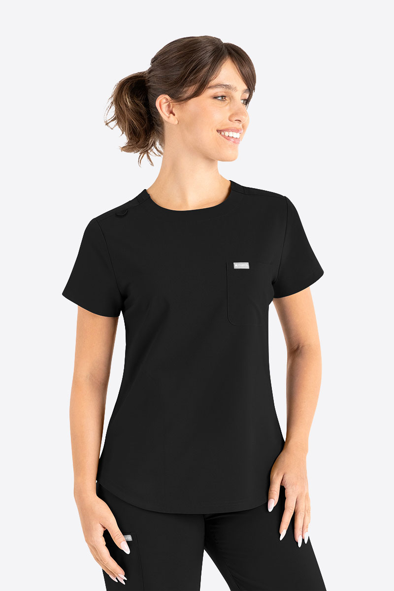 Dámská lékařská halena Maevn Momentum Round Neck černá