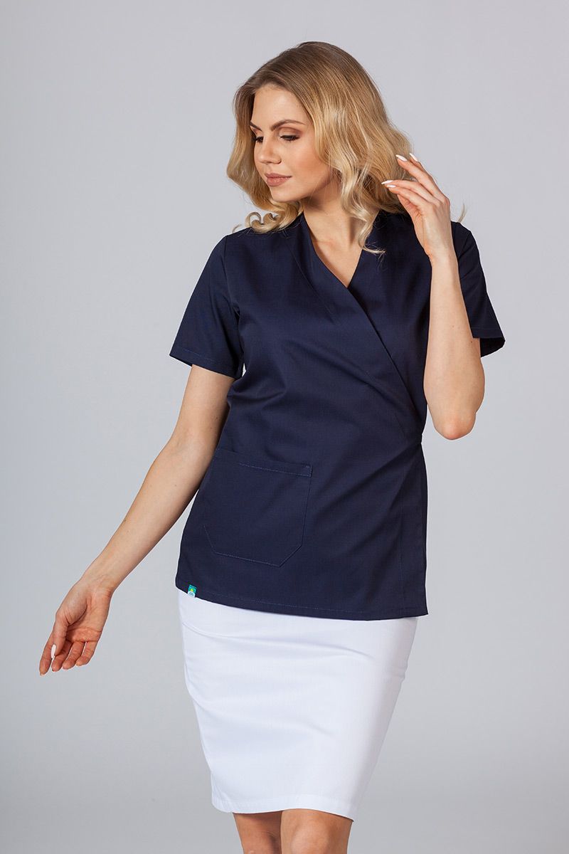 Zástěra/halena dámská s vázáním Sunrise Uniforms námořnická modř