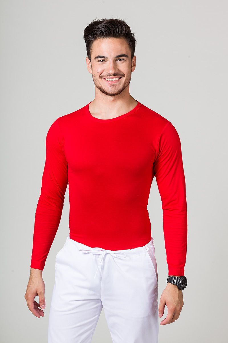 Pánské tričko s dlouhým Malfini rukávem červené