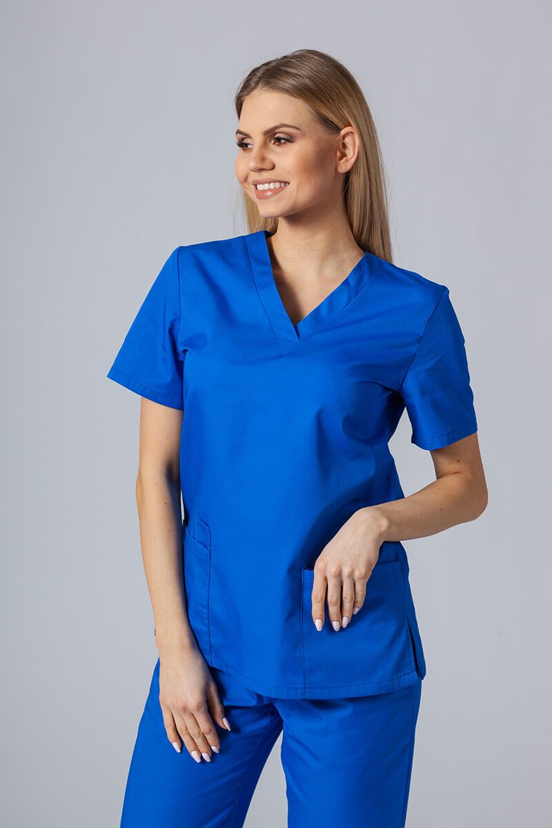Lékařská dámská halena Sunrise Uniforms Basic Light královsky modrá